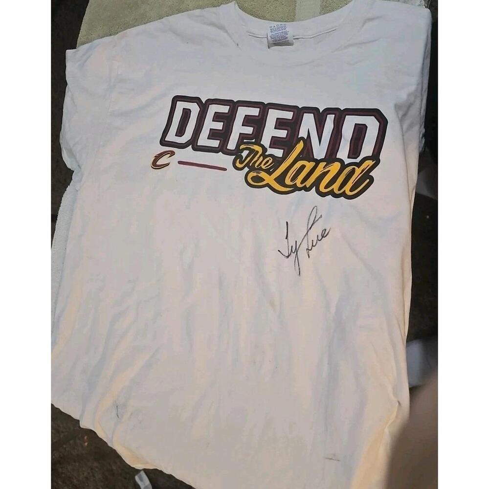 Cleveland Cavaliers Defend The Land  T-Shirt White W Ty Lue Signature